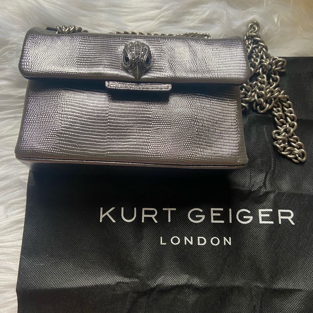 Silver Kurt Geiger Mini Kensington Bag